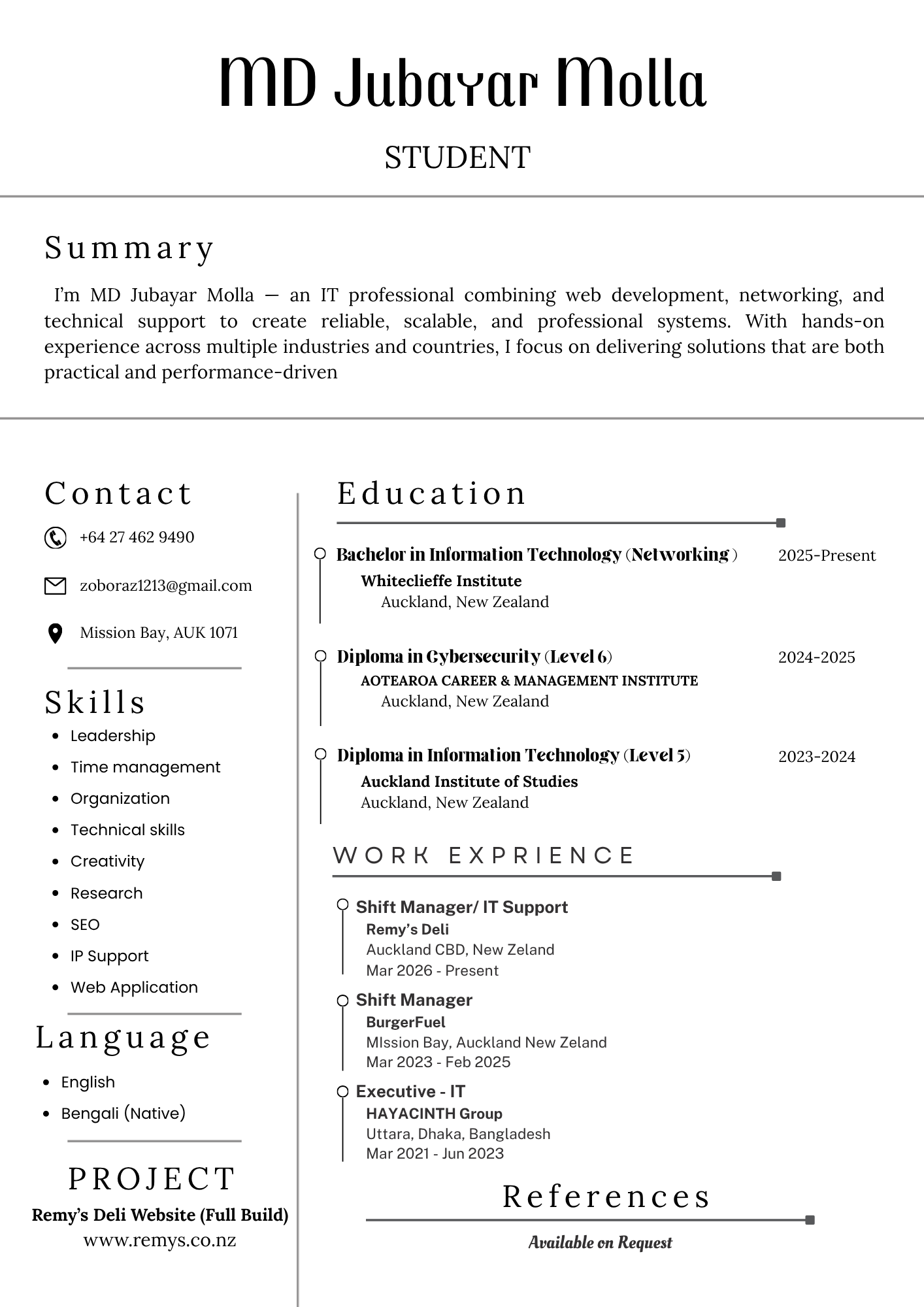 CV Preview